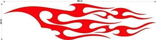 Auto Truck Car Boat Side Flames Tribal Decal Sticker TF005