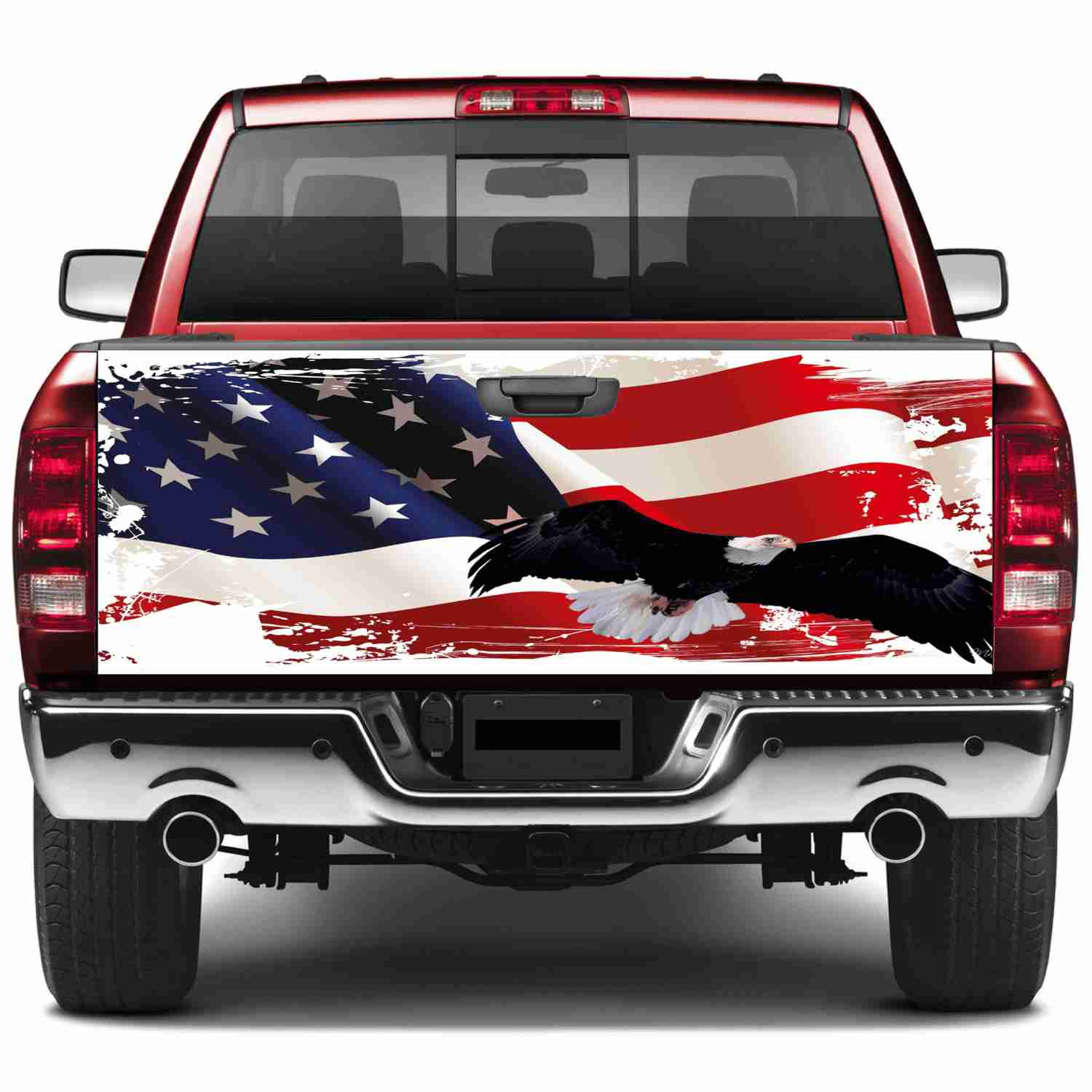 American Flag Tailgate Wrap Bald Eagle Vinyl Decal for Trucks and SUVs