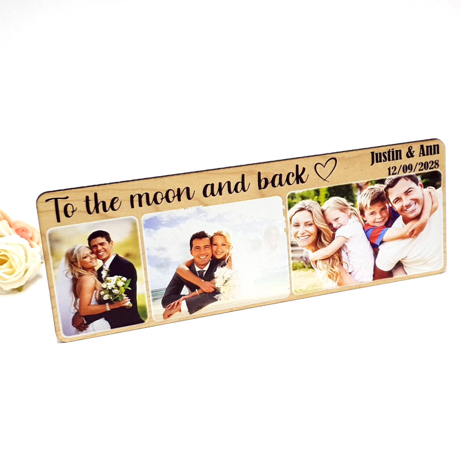 Unique Personalized Wood Photo Gift for Men - Custom Printed Pictures on Real Wood