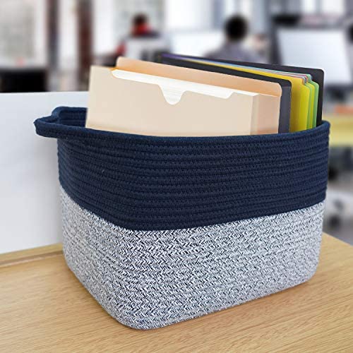 Goodpick Cube Storage Bins - Versatile Woven Basket for Home & Office Organization