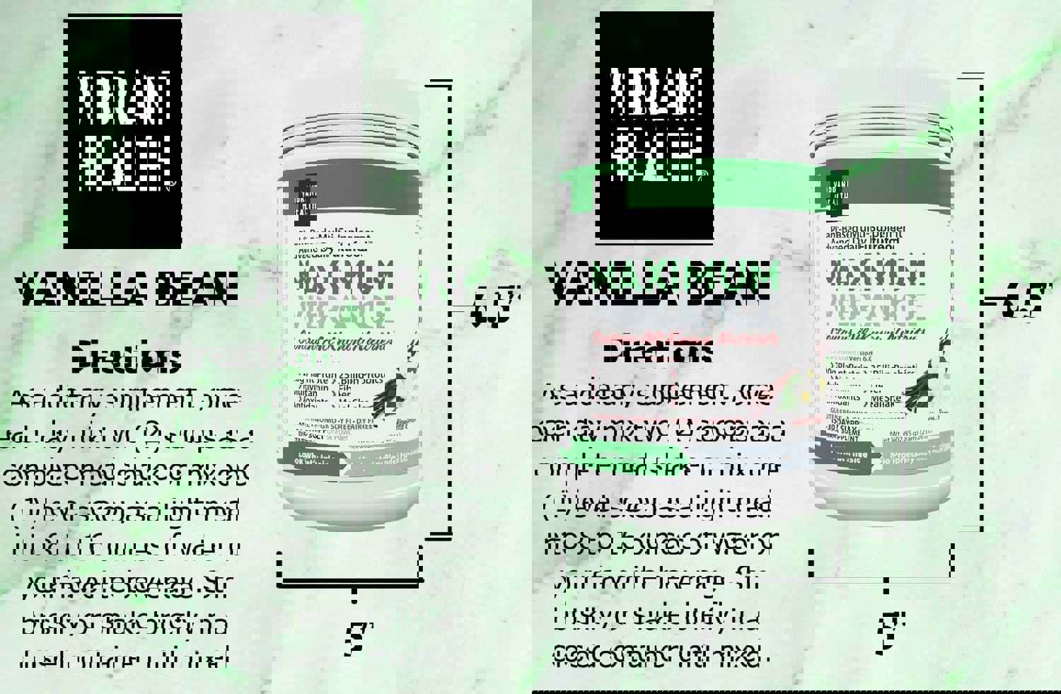 Vibrant Health - Maximum Vibrance Vanilla 21.26oz Superfood Powder