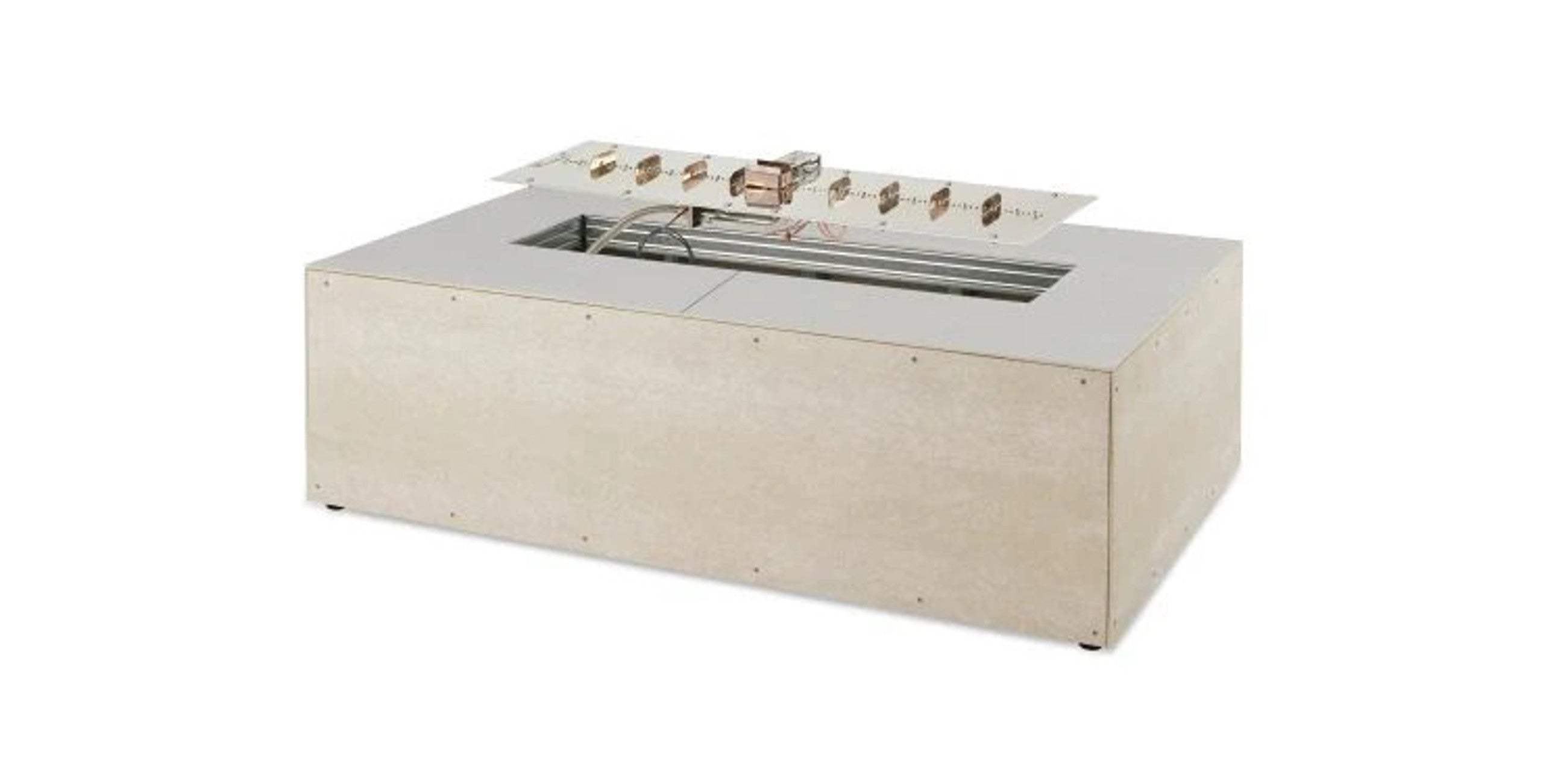 Outdoor Greatroom - 48 Linear Ready-to-Finish Fire Pit Table Base with Aluminum Top