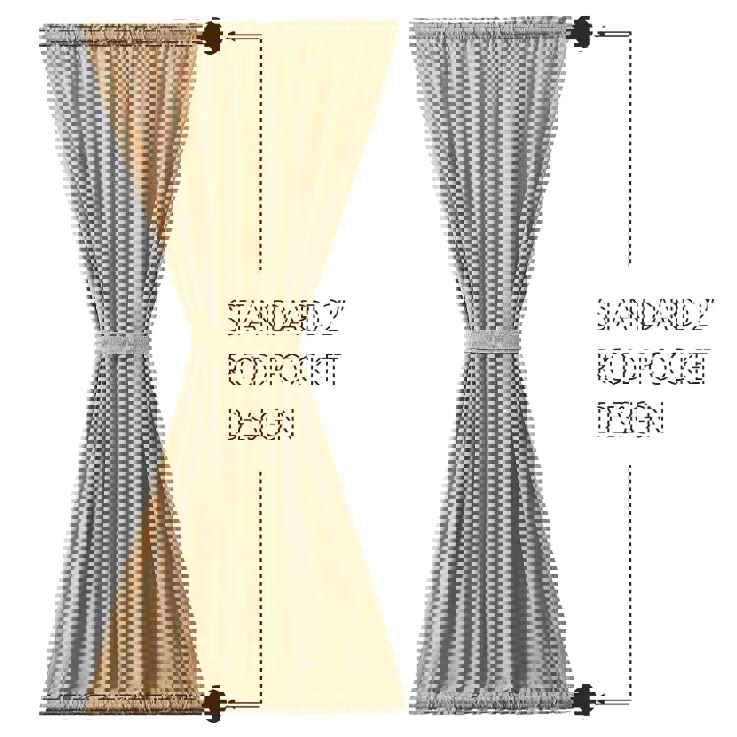 Burlap Natural Unlined Door Panel Curtain 72