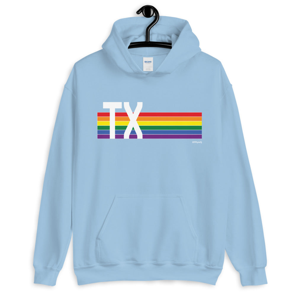 Texas Pride Retro Rainbow - Unisex Hoodie