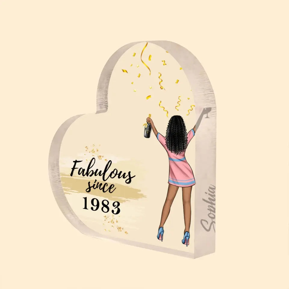 Custom Shape Acrylic Plaque - 50th Birthday Gift for Her