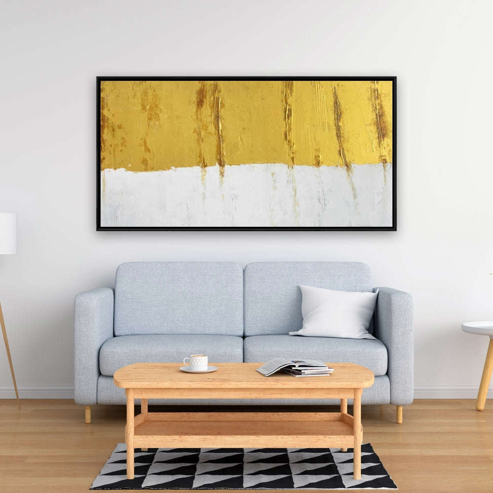 Golden Stripe Fine Art Gallery Wrapped Canvas 16x48