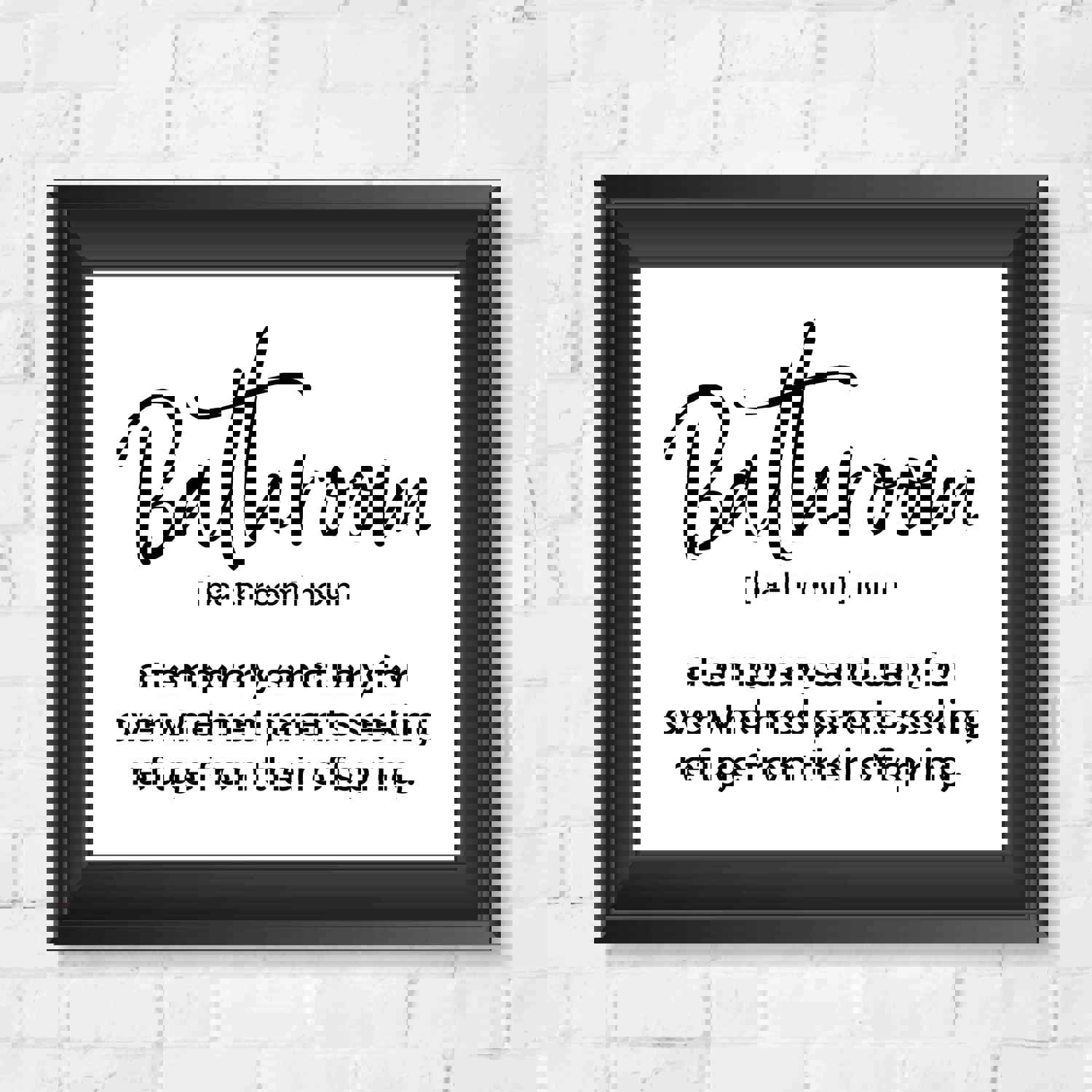 Bathroom Sanctuary Typographic Wall Art Print - Humorous Decor for Home