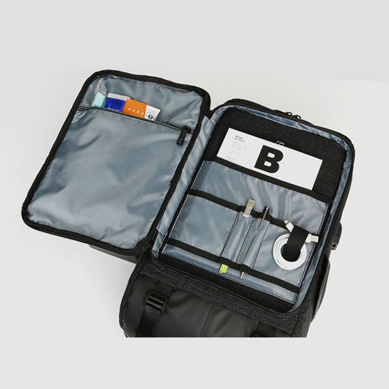 15 Inch Business Durable Travel Laptop Backpack with USB Charging Port and Headphone Jack