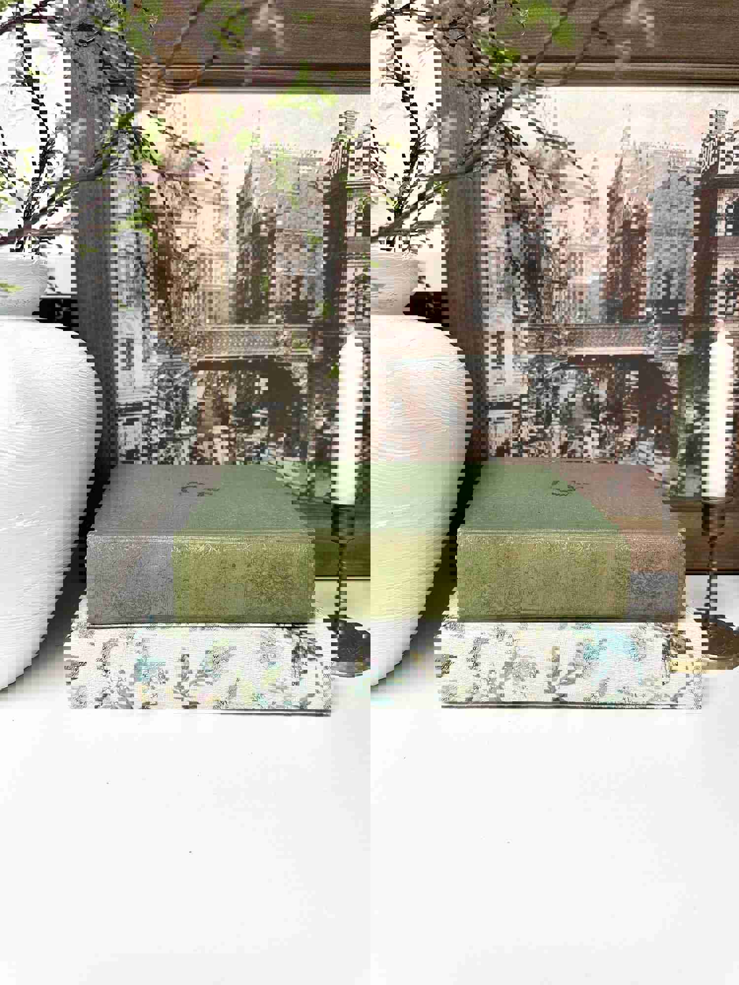 Green Decorative Books for Shelf and Home Decor