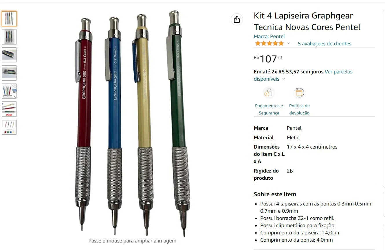 Personal Shopper | Buy from Brazil - Pencil Kit (4 Kits) - DDP