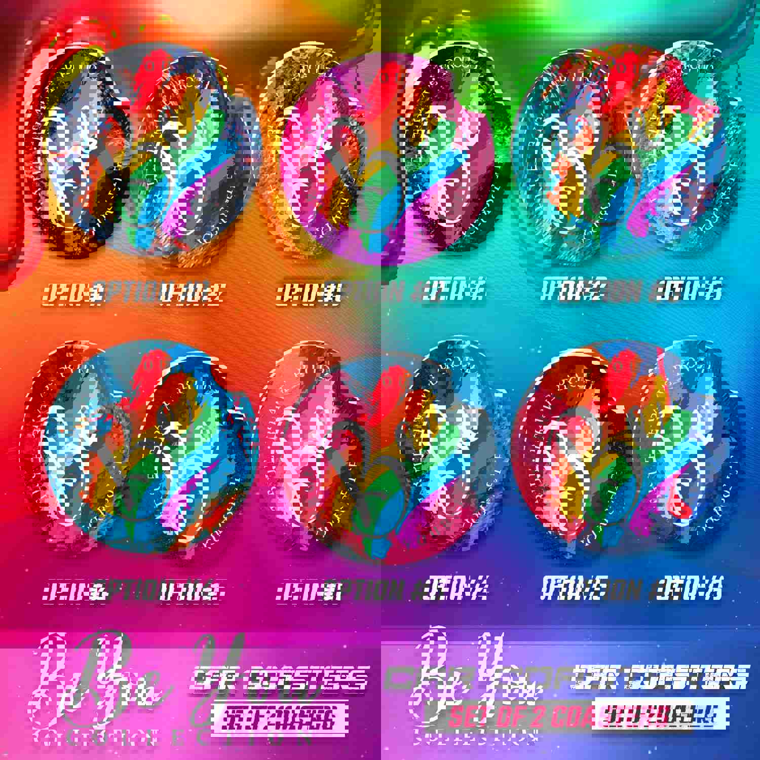 Be You LGBT Car Coasters - Pride Accessories & Gifts