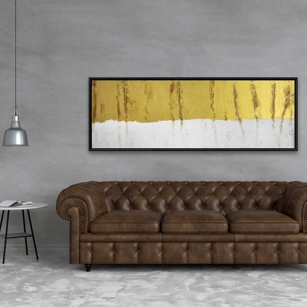 Golden Stripe Fine Art Gallery Wrapped Canvas 16x48