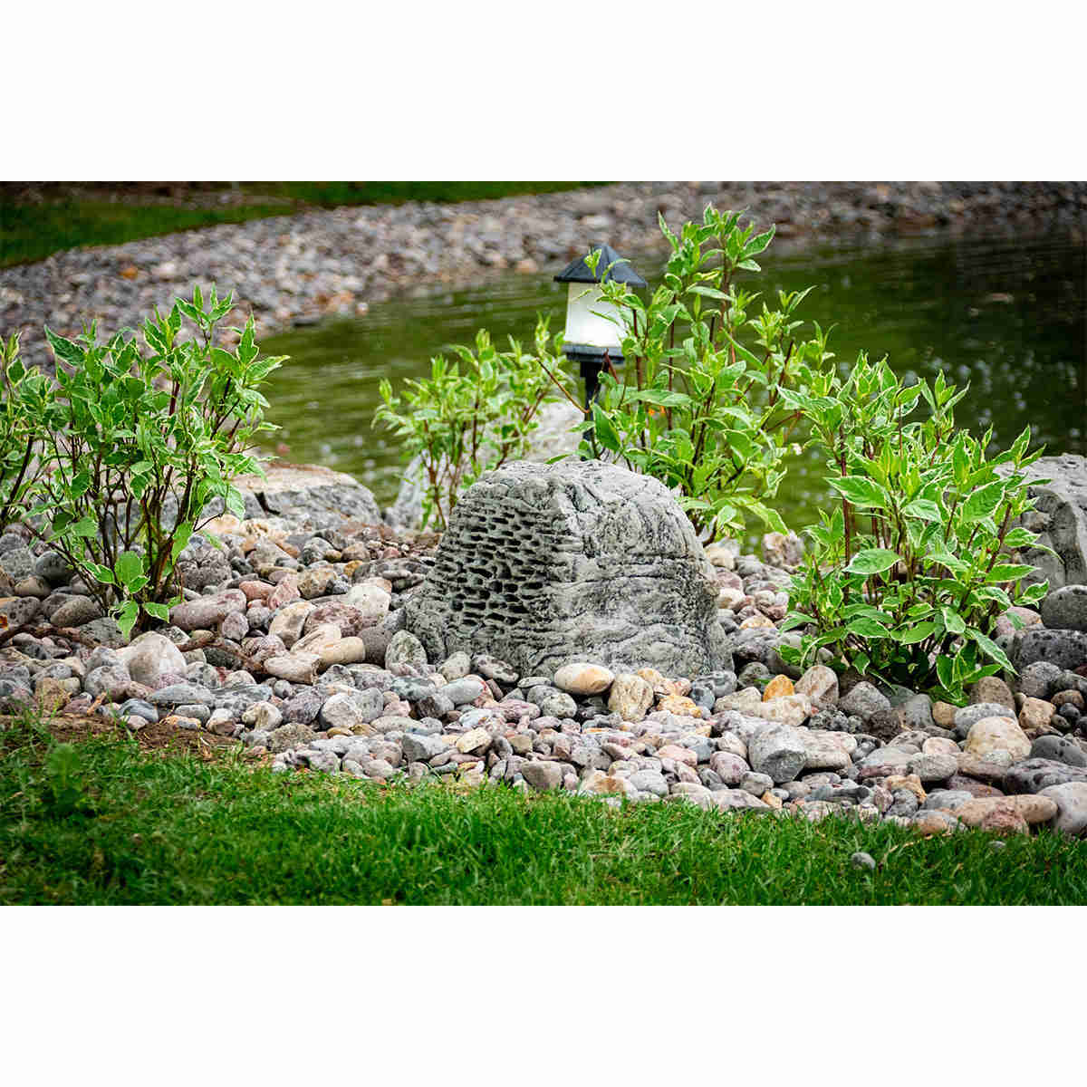 Rockustics OctoRock Powered 8 2-way Outdoor Rock Speaker - Pair (Grey)