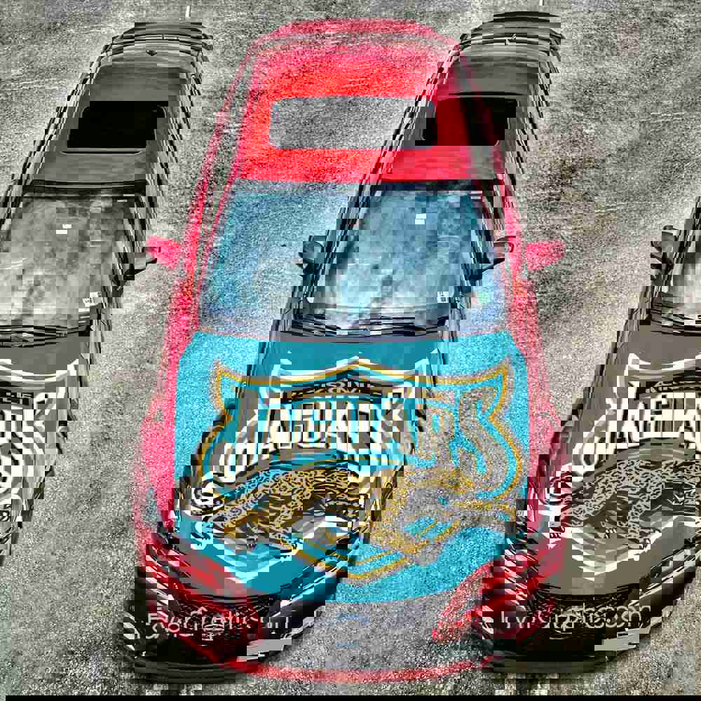 Jacksonville Jaguars Itasha Car Vinyl Hood Wrap Decal Sticker