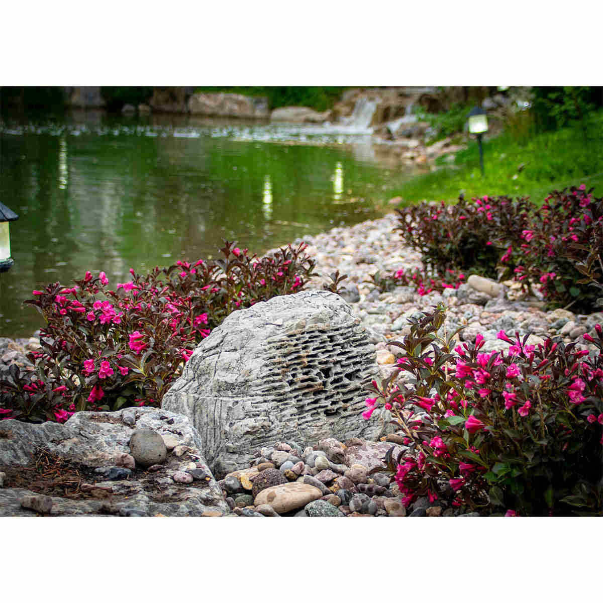 Rockustics OctoRock Powered 8 2-way Outdoor Rock Speaker - Pair (Grey)