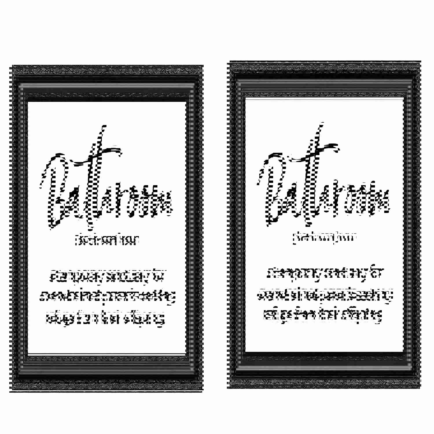 Bathroom Sanctuary Typographic Wall Art Print - Humorous Decor for Home