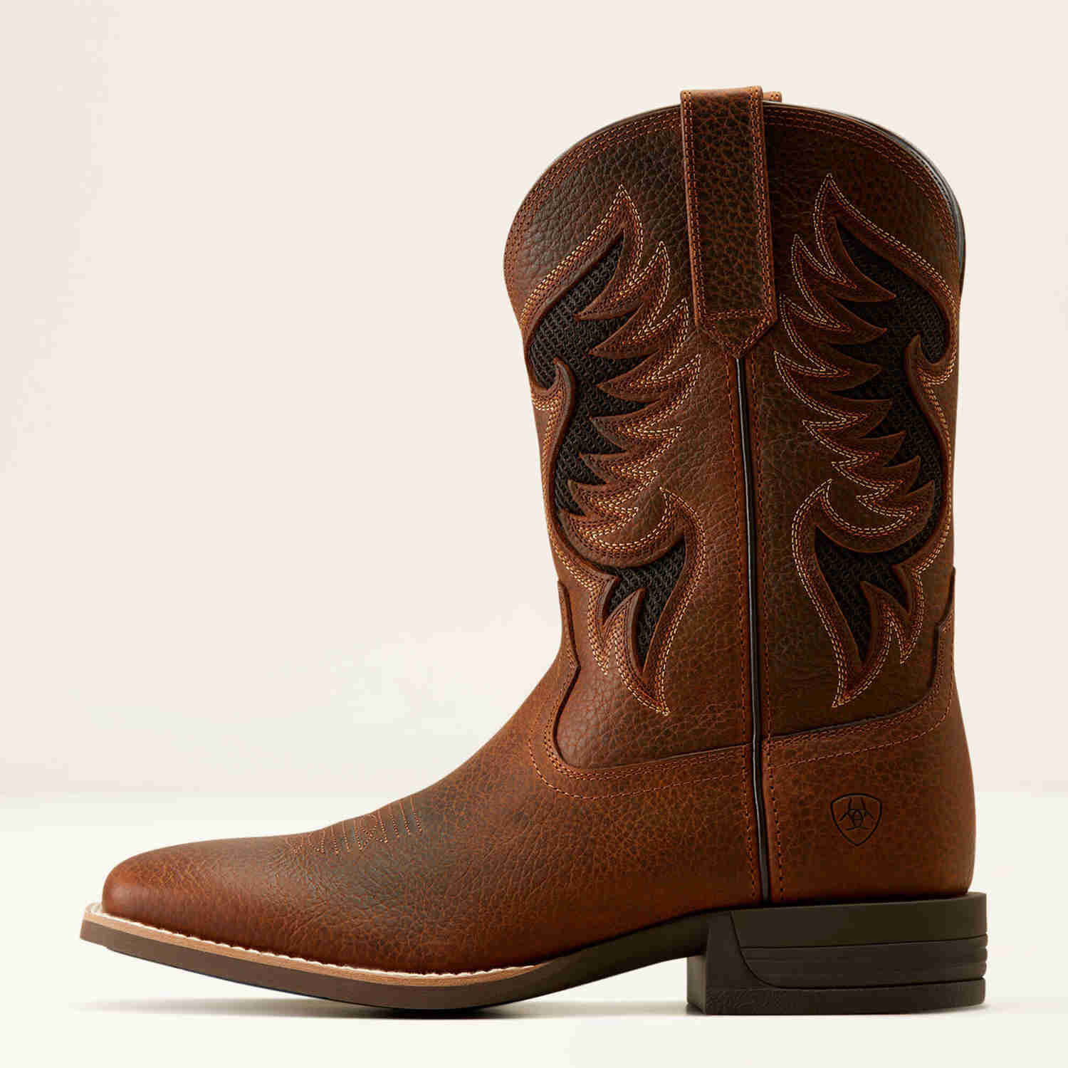 Ariat Mens Brown Oiled Cowpuncher VenTEK Wide Square Toe Western Boots