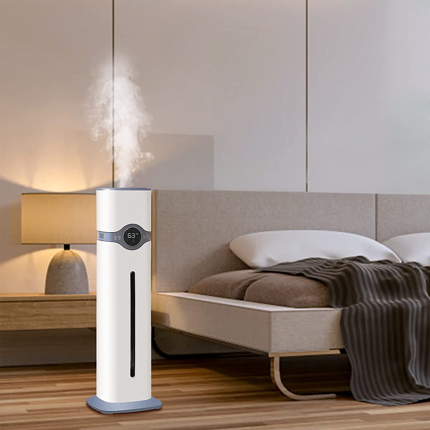 2.4Gal Large Capacity Ultrasonic Humidifier for Home - 36H Humidifying, 300ML/H Max Mist Output