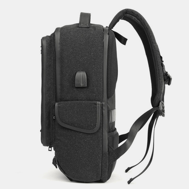 15 Inch Business Durable Travel Laptop Backpack with USB Charging Port and Headphone Jack