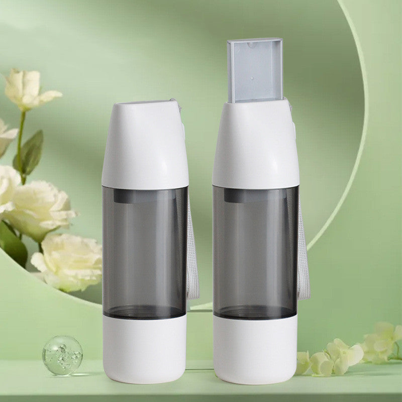 Portable Dog Water Bottle 350ml with Food Container for Outdoor Travel