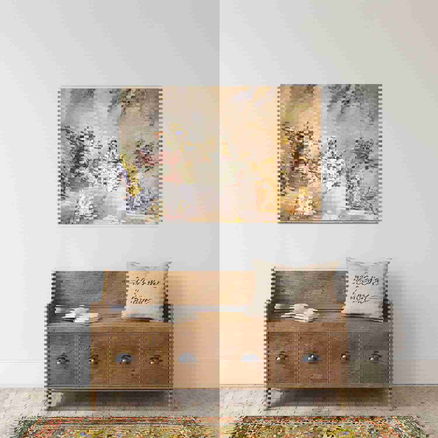Angel Paintings - Religious Wall Art for Farmhouse Kitchen Decor
