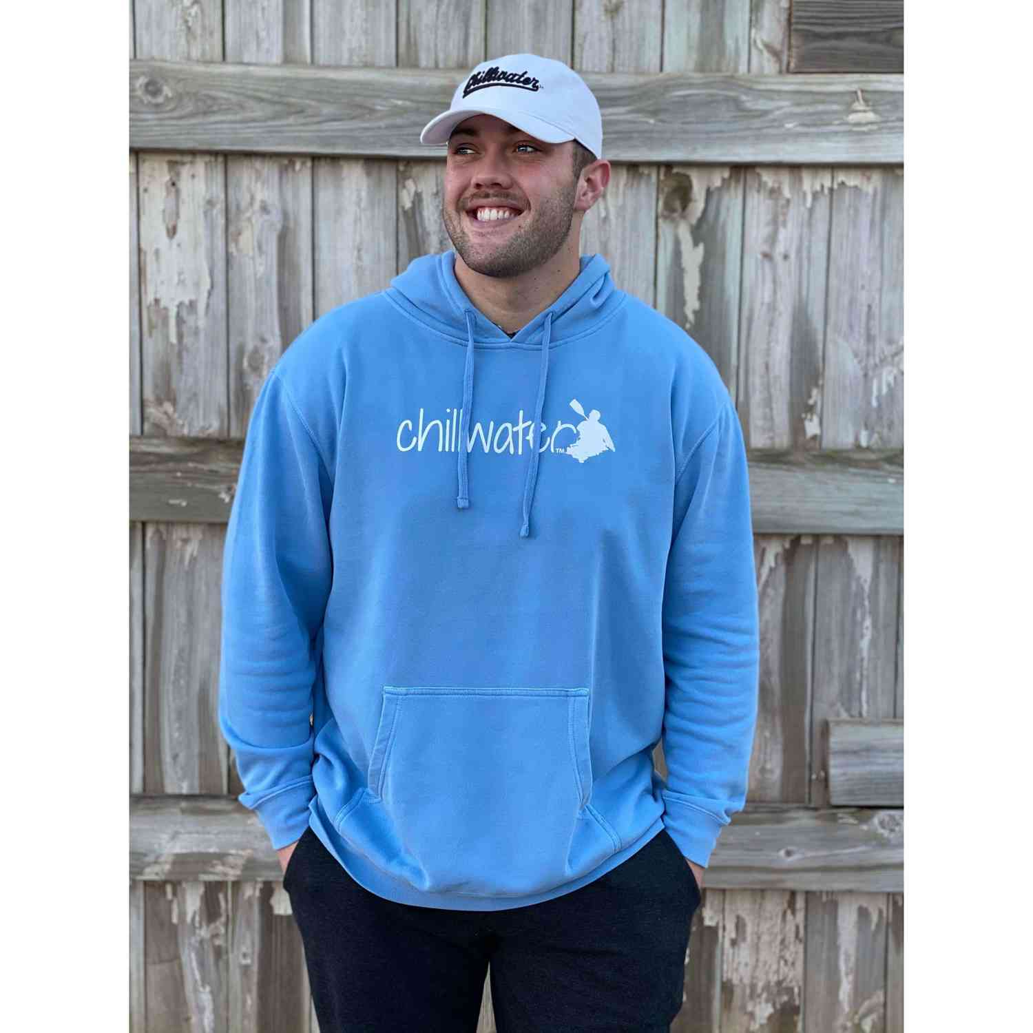 Comfort Stretch Hoodie Sweatshirt - Classic Kayak Design