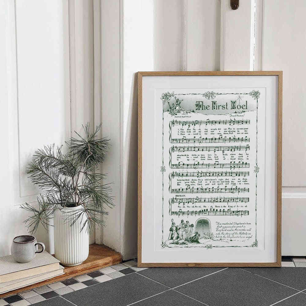 The First Noel Printable Vintage Sheet Music - Christmas Hymn Carol Collection