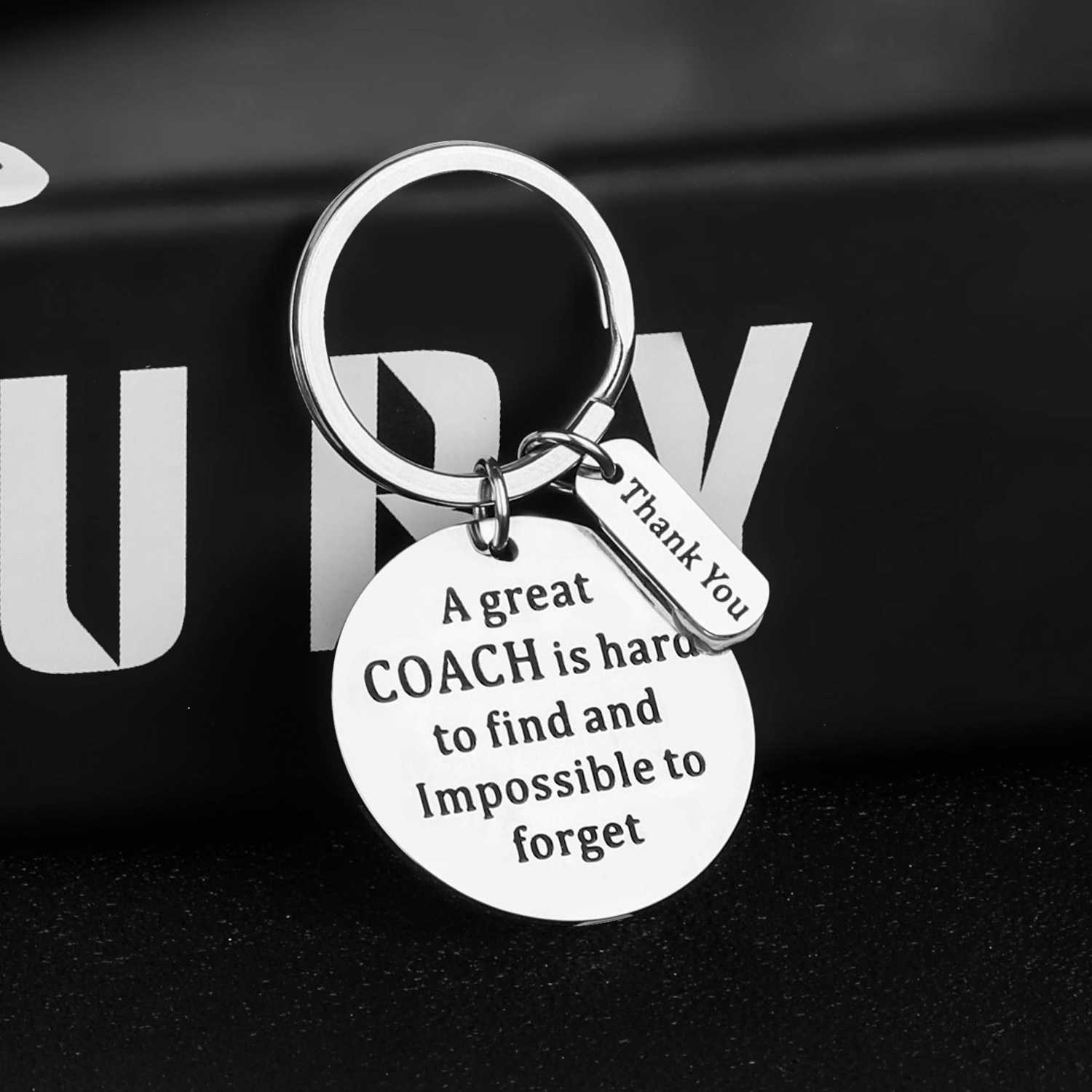 Personalized Coach Keychain Gift - Thank You Present for Sports Coaches