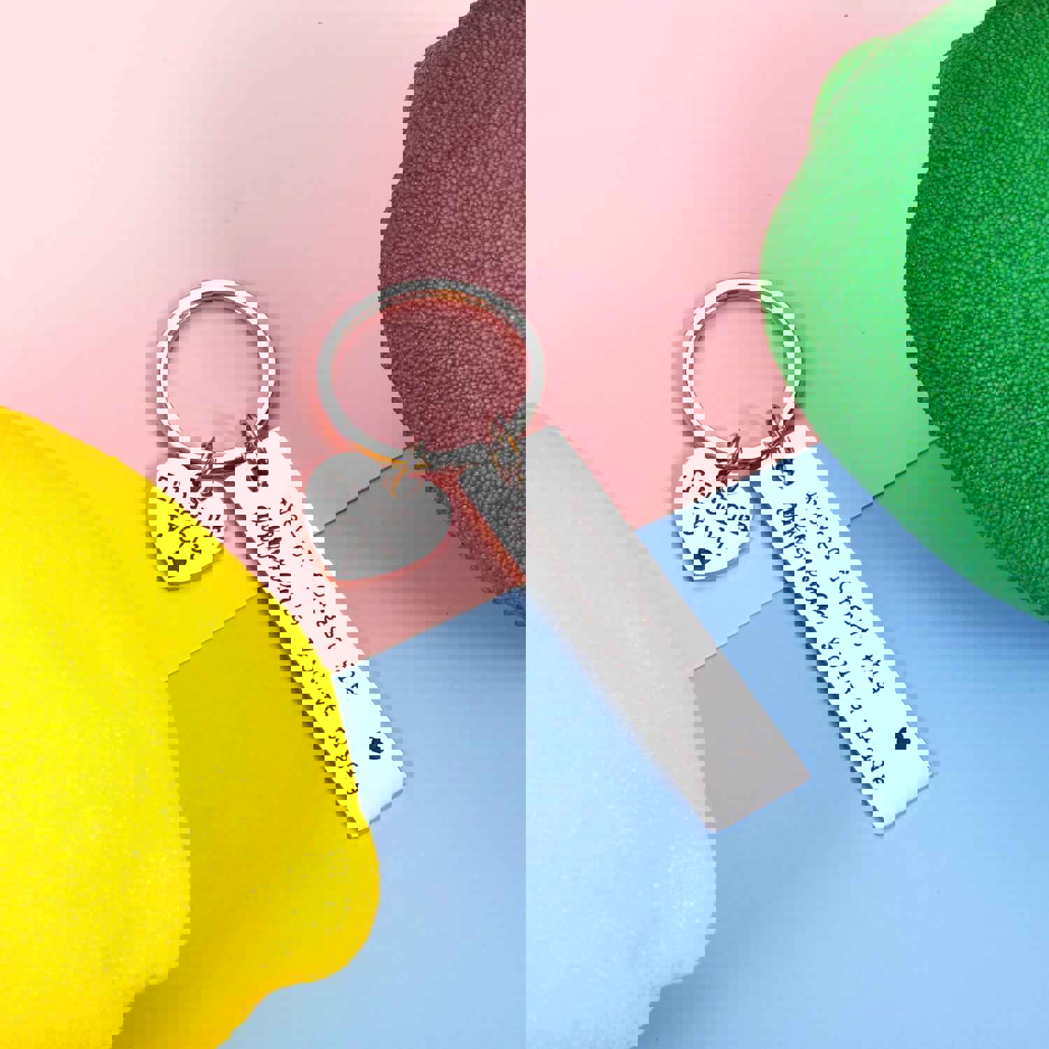 Coworker Friends Keychain - Farewell, Appreciation, Thank You Gift for Women and Men