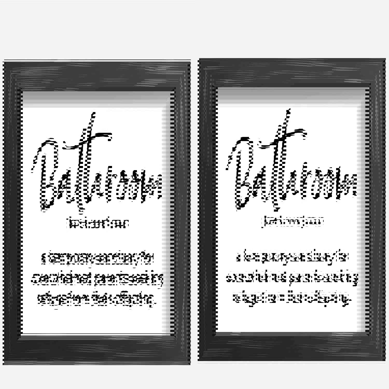 Bathroom Sanctuary Typographic Wall Art Print - Humorous Decor for Home