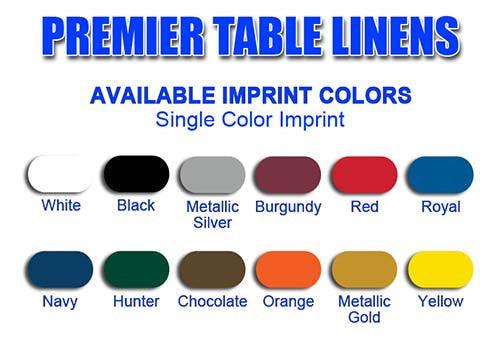5 Custom Printed Burlap Fitted Table Cover - Single Color Print