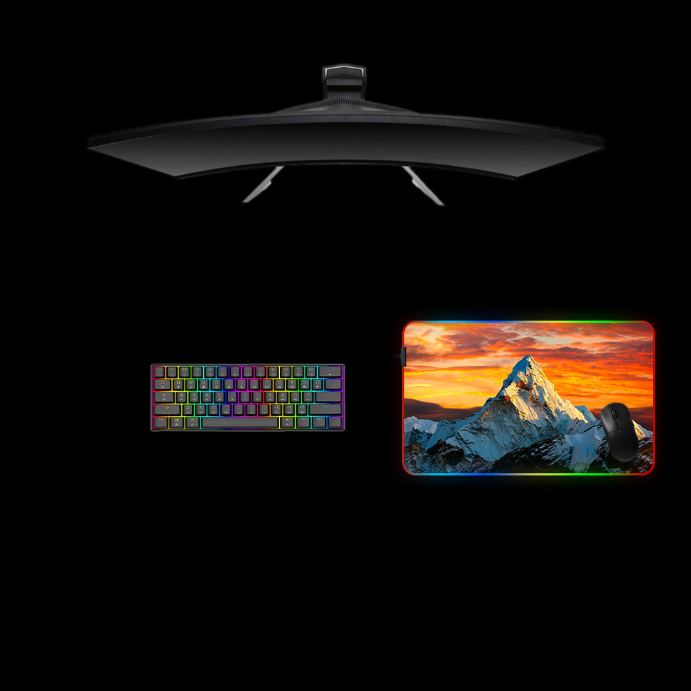 Himalayas Design RGB Gaming Mouse Pad with LED Lighting for Computer Desks