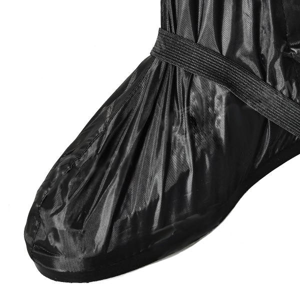 Motorcycle Waterproof Rain Boot Shoes Cover with Reflective Tape - Black (Size 42-43)