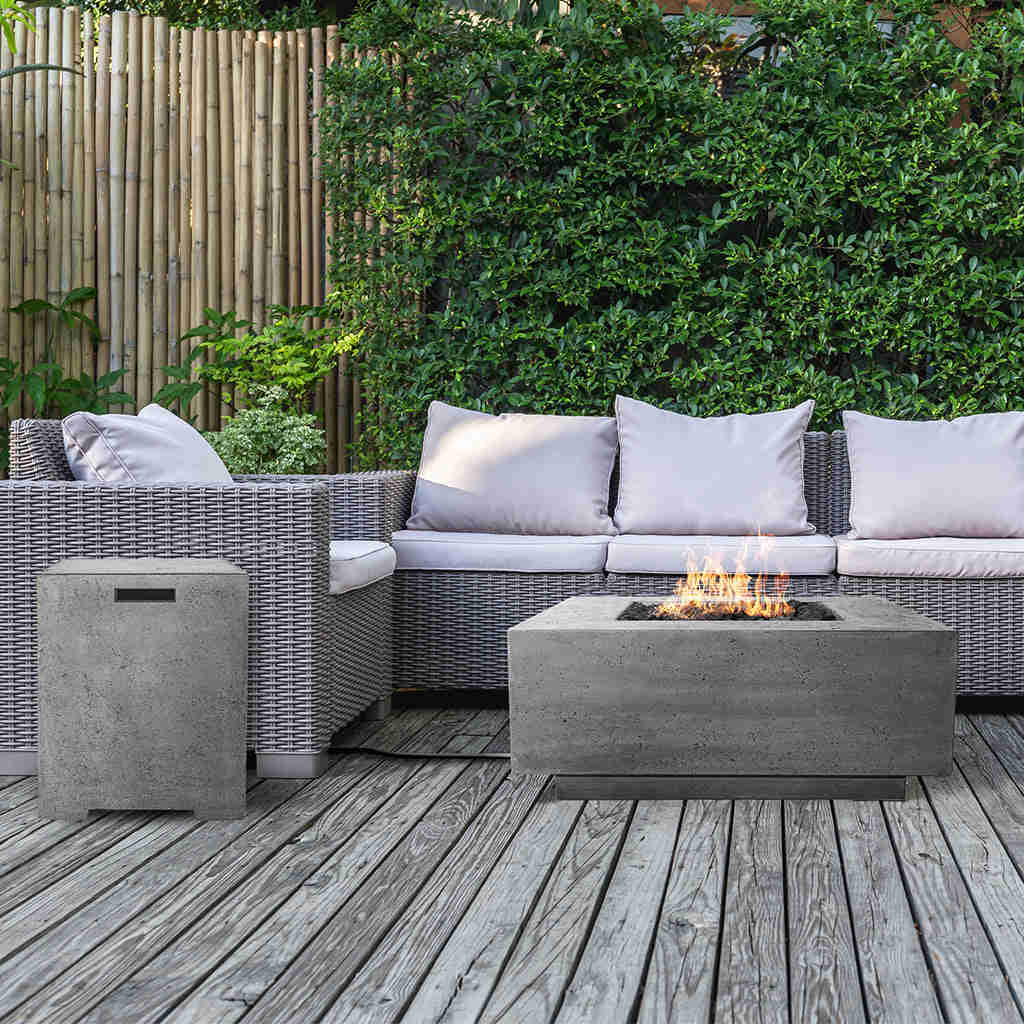 Tavola 2 Fire Table - Outdoor Gas Fire Pit with Lava Rocks