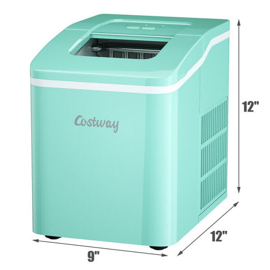 Portable Countertop Ice Maker Machine with Scoop - Green