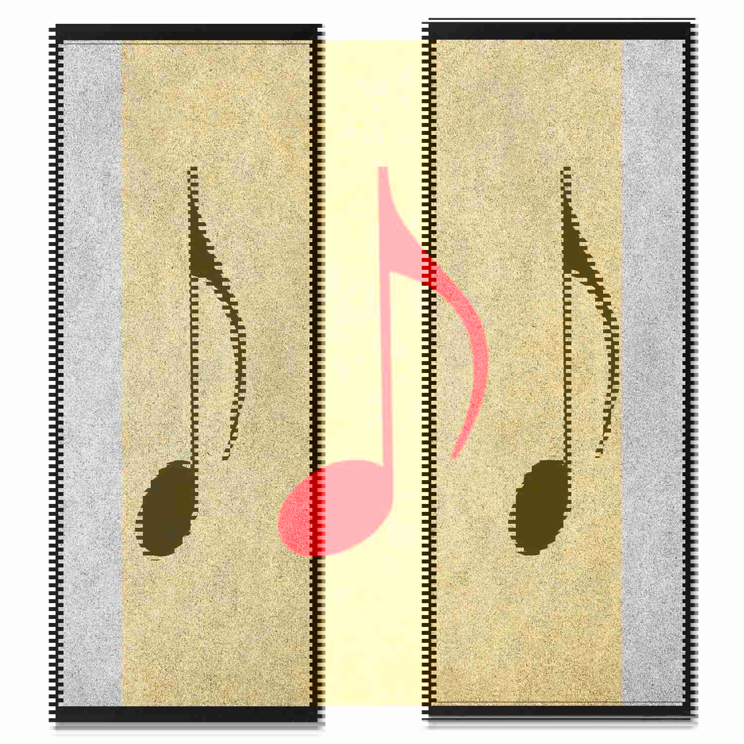 Quaver Music Brown Canvas Print Pictures Frames for Office and Home Décor