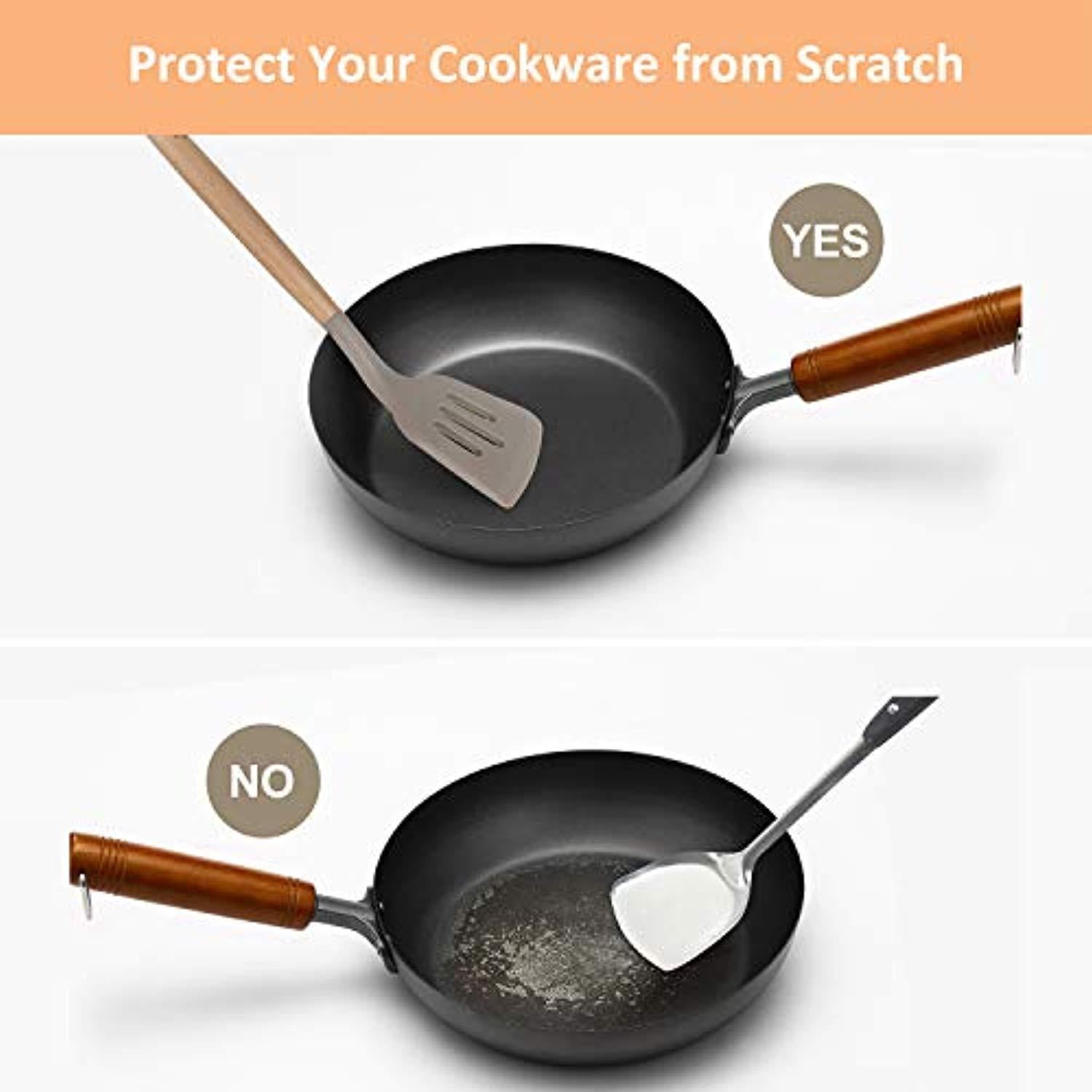 10-Piece Silicone Baking Tools Set with Wooden Handle - Non-Stick Heat Resistant Kitchen Utensils