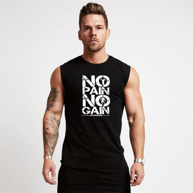 Men's Cotton Fitness Compression Vest - Gym Workout Sleeveless Shirt