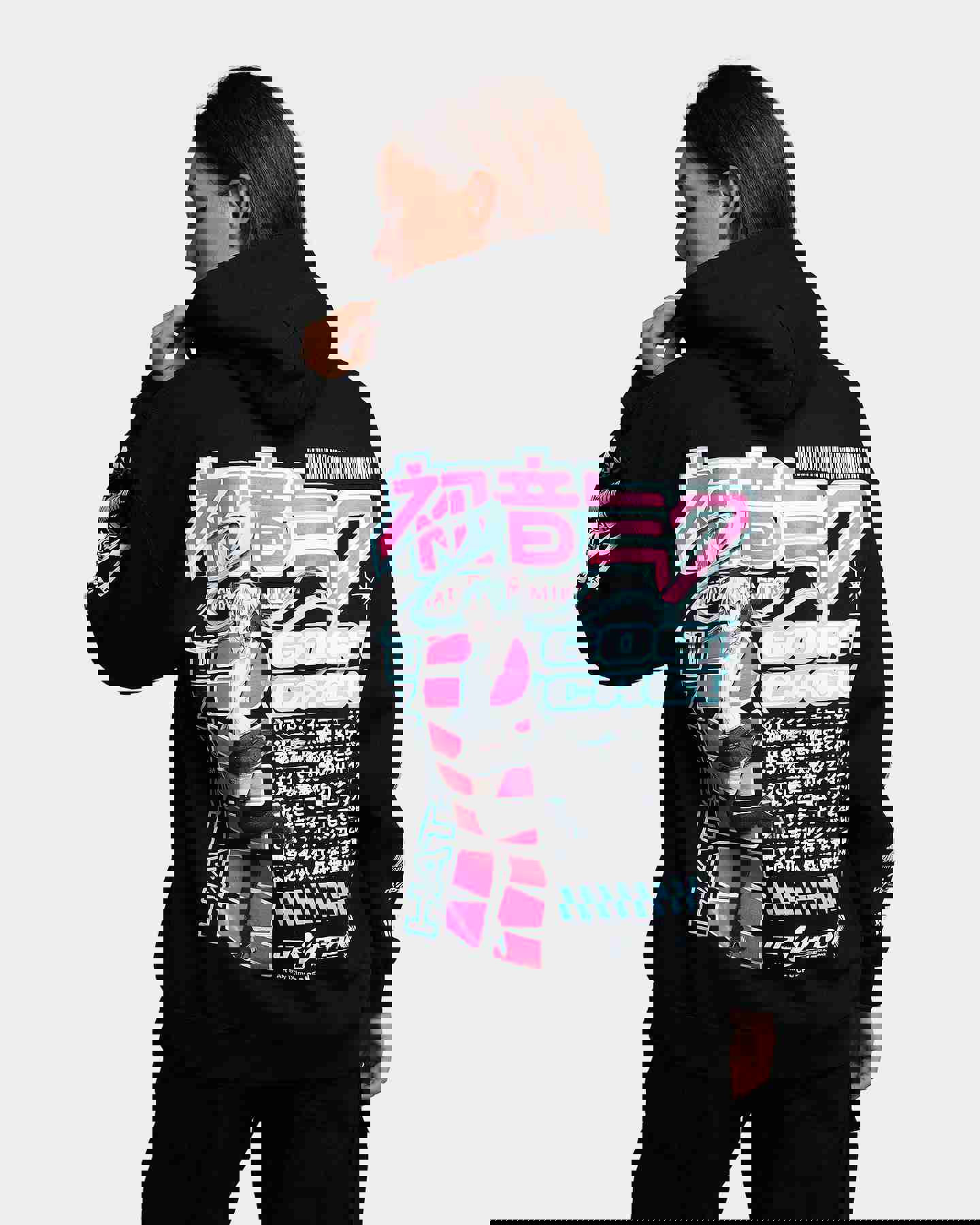 Goat Crew X Hatsune Miku Magazine Hoodie Black