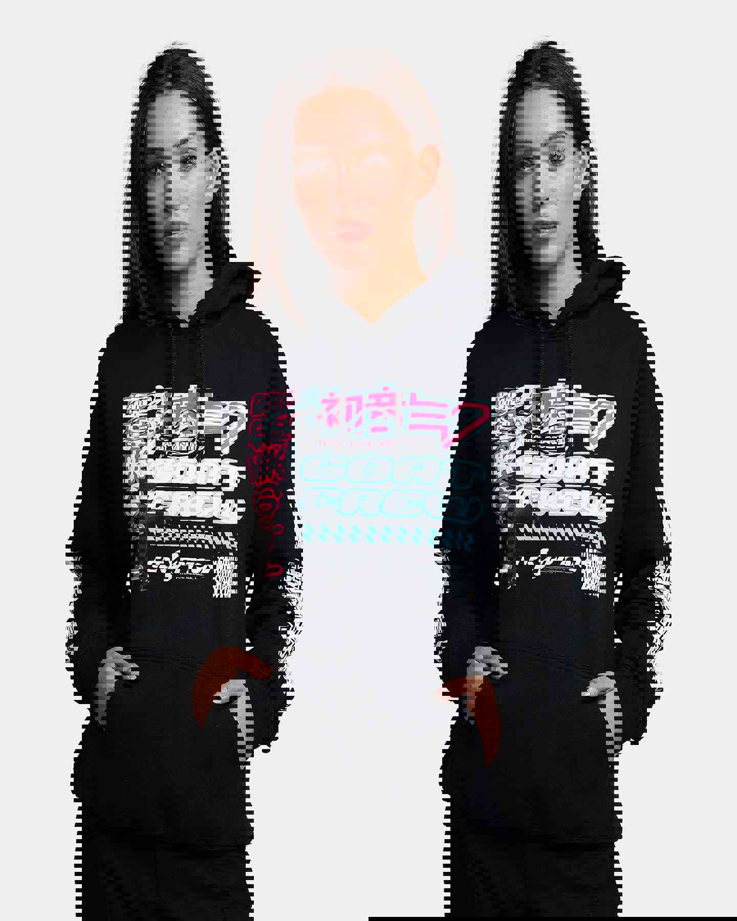Goat Crew X Hatsune Miku Magazine Hoodie Black