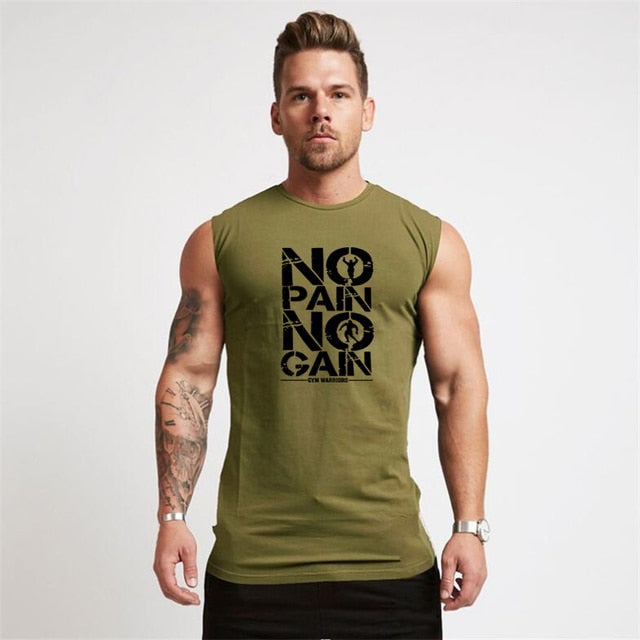 Men's Cotton Fitness Compression Vest - Gym Workout Sleeveless Shirt