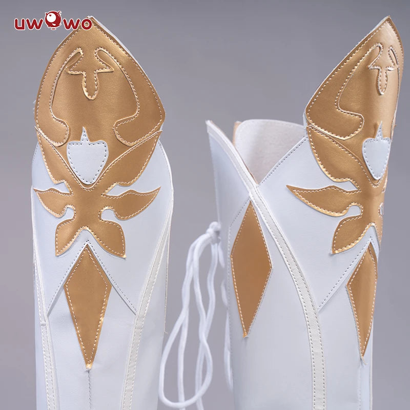UWOWO Game Genshin Impact Jean Shoes Cosplay The rigorous Dandelion Knight Cosplay Shoe Foot Boots