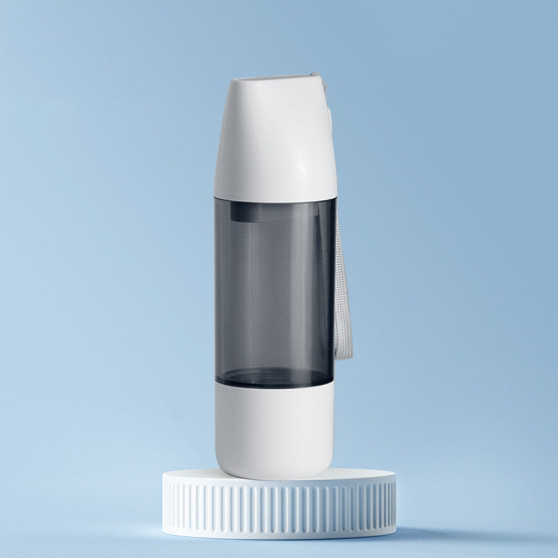 Portable Dog Water Bottle 350ml with Food Container for Outdoor Travel