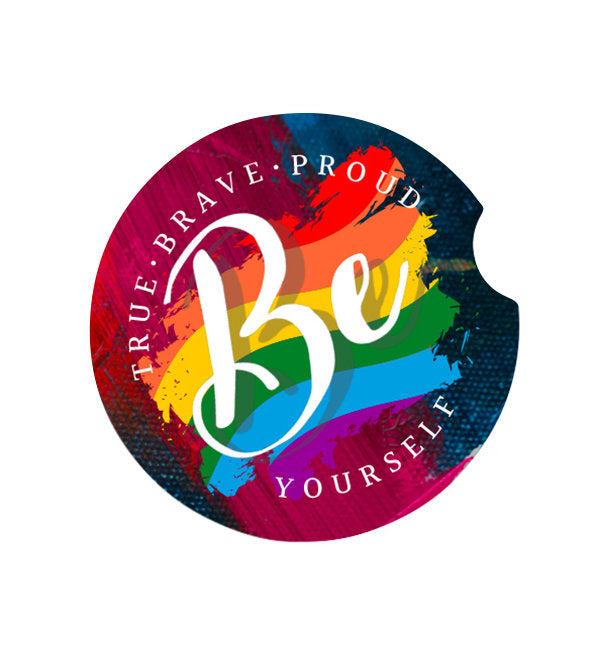 Be You LGBT Car Coasters - Pride Accessories & Gifts