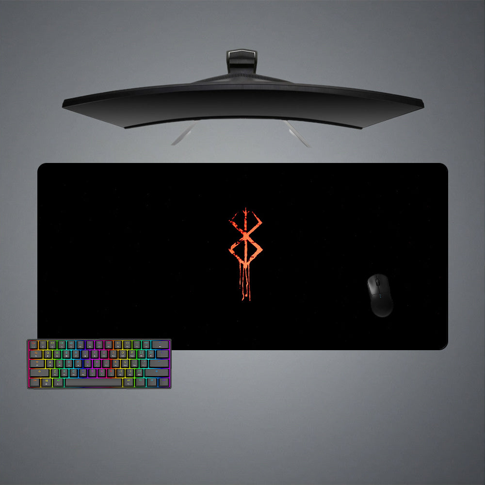 Berserk Sign Design Gaming Mouse Pad - M-XXL Size for Enhanced Accuracy