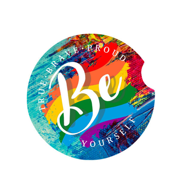 Be You LGBT Car Coasters - Pride Accessories & Gifts