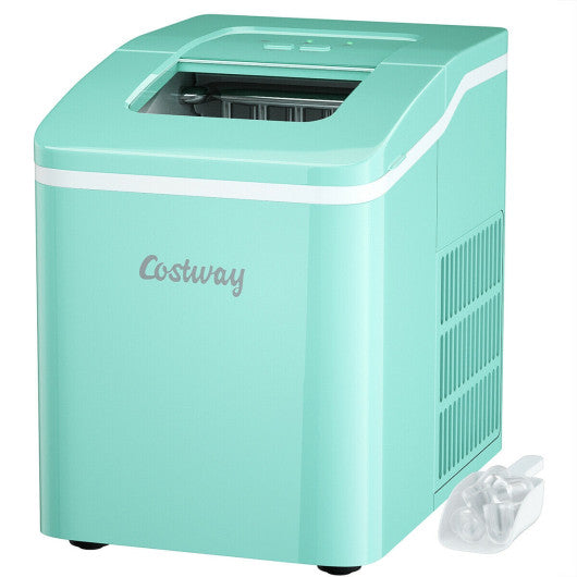 Portable Countertop Ice Maker Machine with Scoop - Green