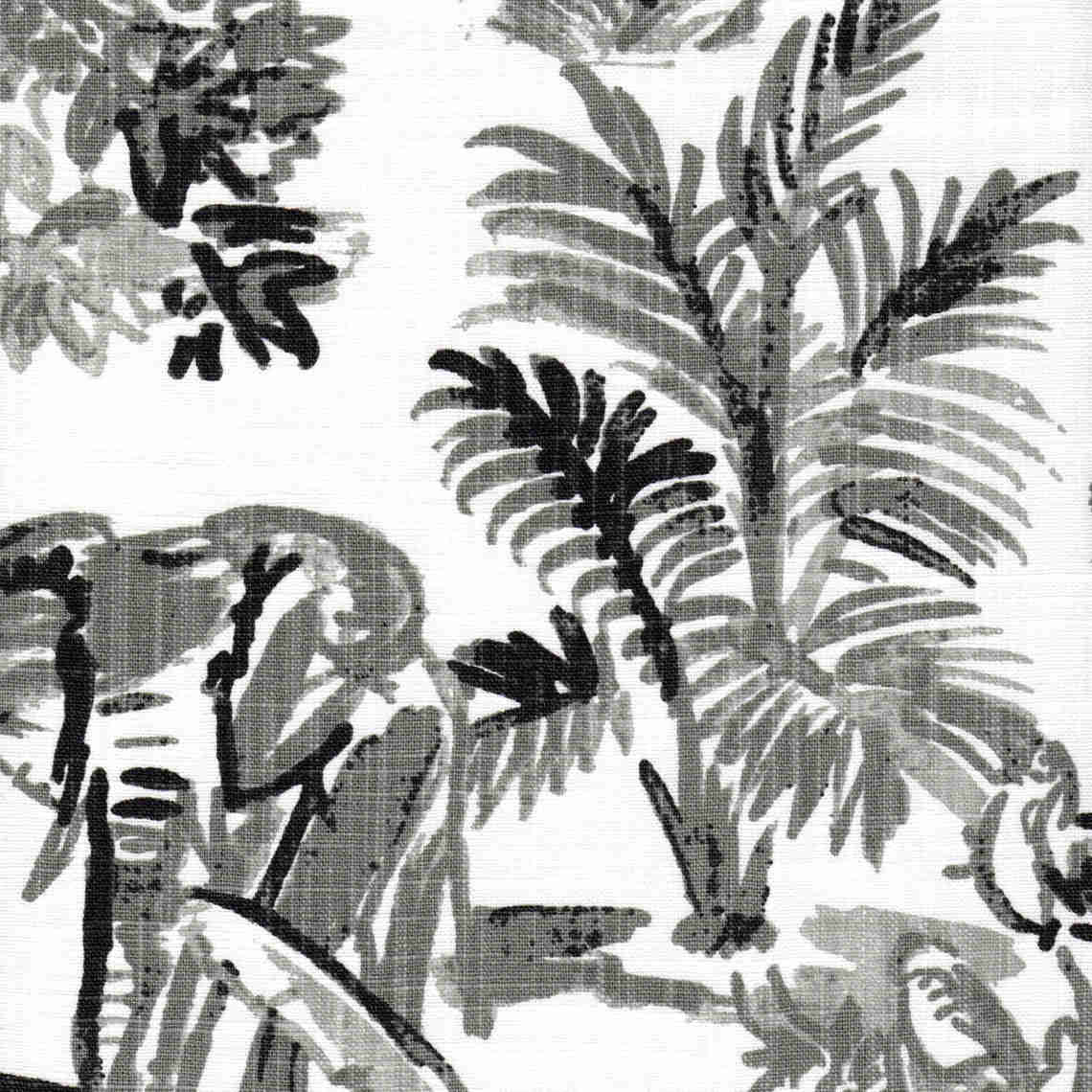 Empress Swag Valance in Meru Raven Black Safari Animal Toile