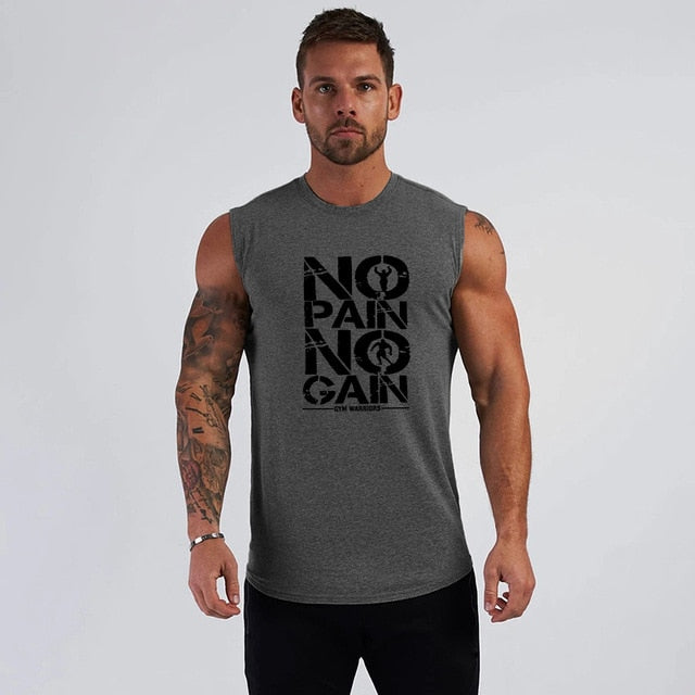 Men's Cotton Fitness Compression Vest - Gym Workout Sleeveless Shirt