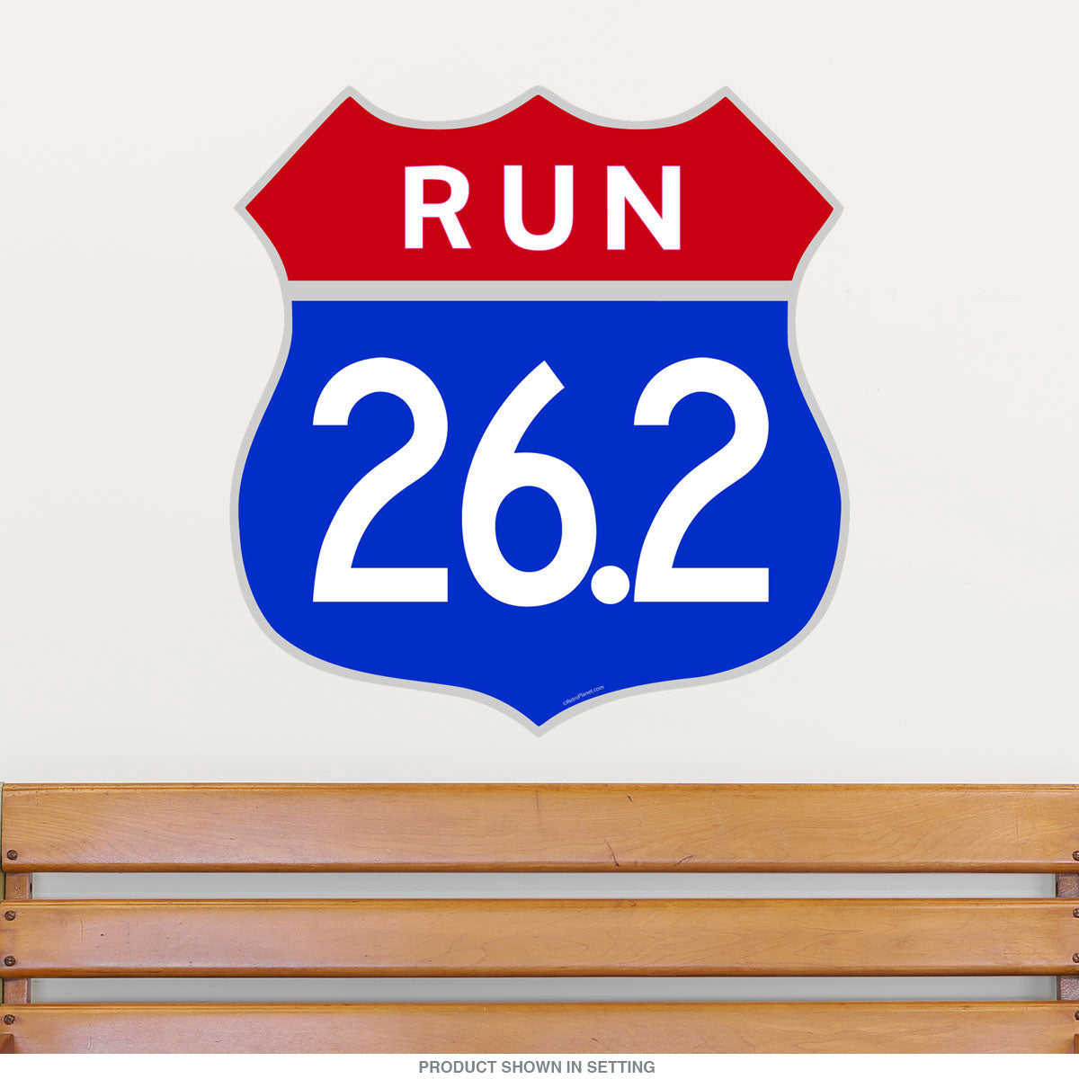 Run Marathon 26.2 Shield Wall Decal